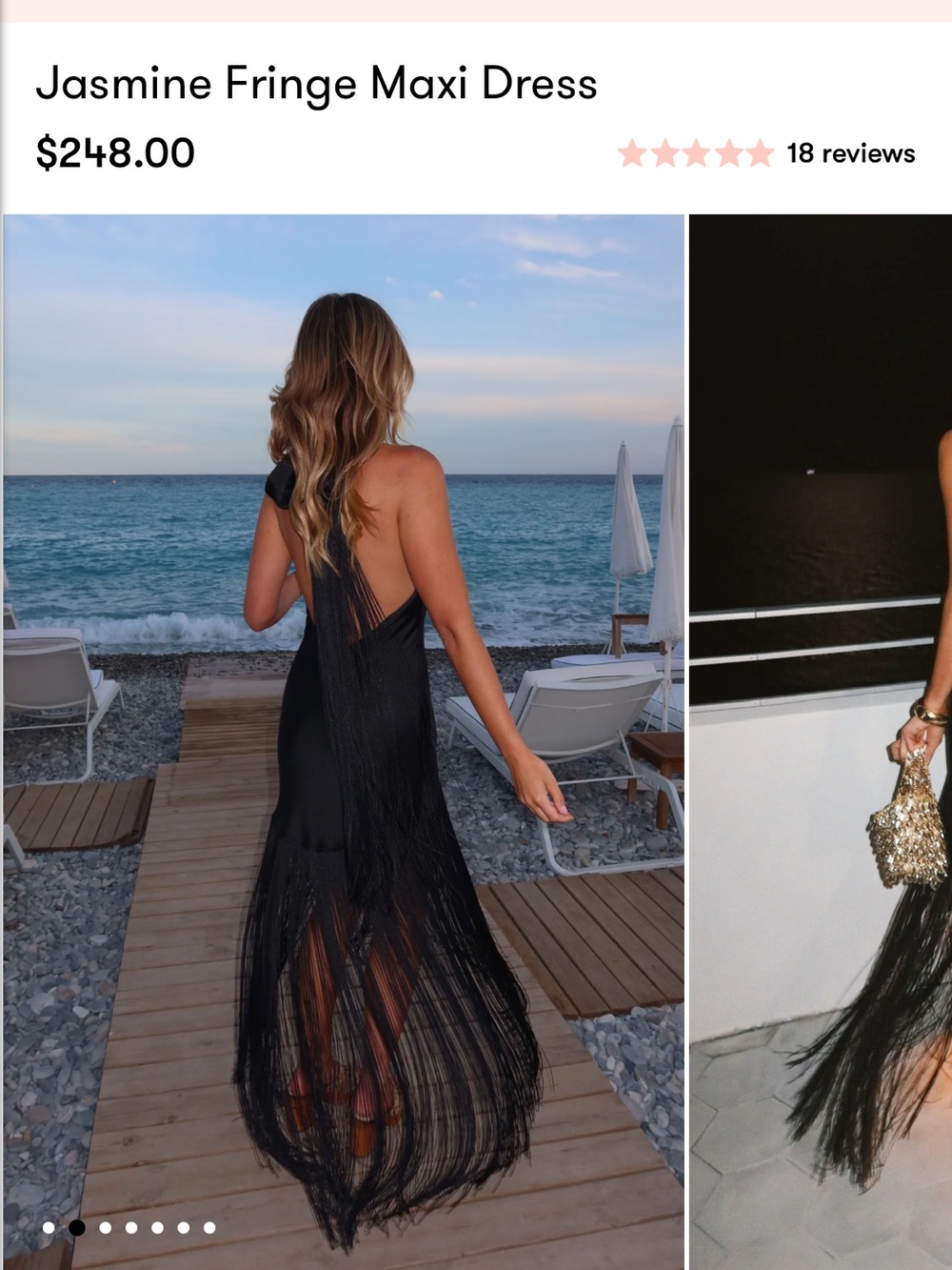Show Me Your MuMu Black Jasmine Fringe Maxi Dress - Picture 2 of 5